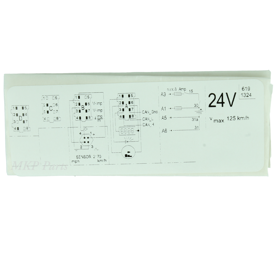 Label 24V 125 km/h Volvo
